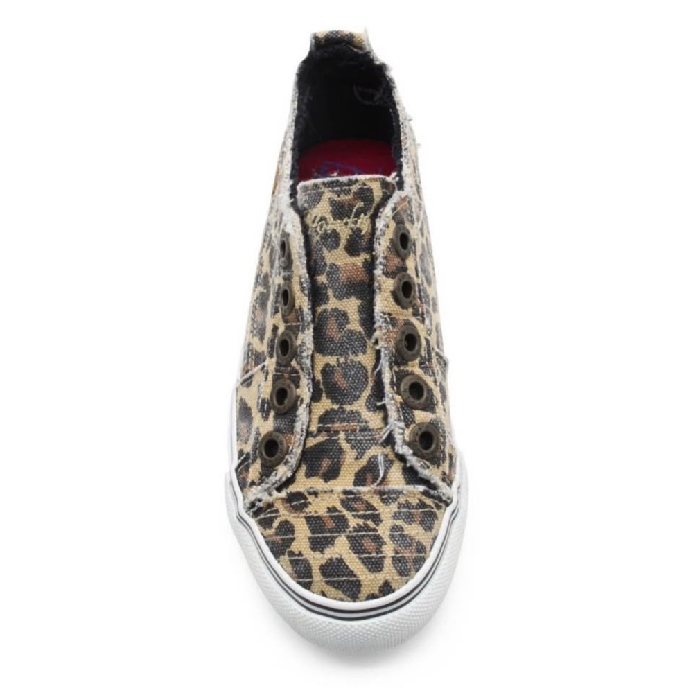 Leopard Print Kids Slip-On Sneakers